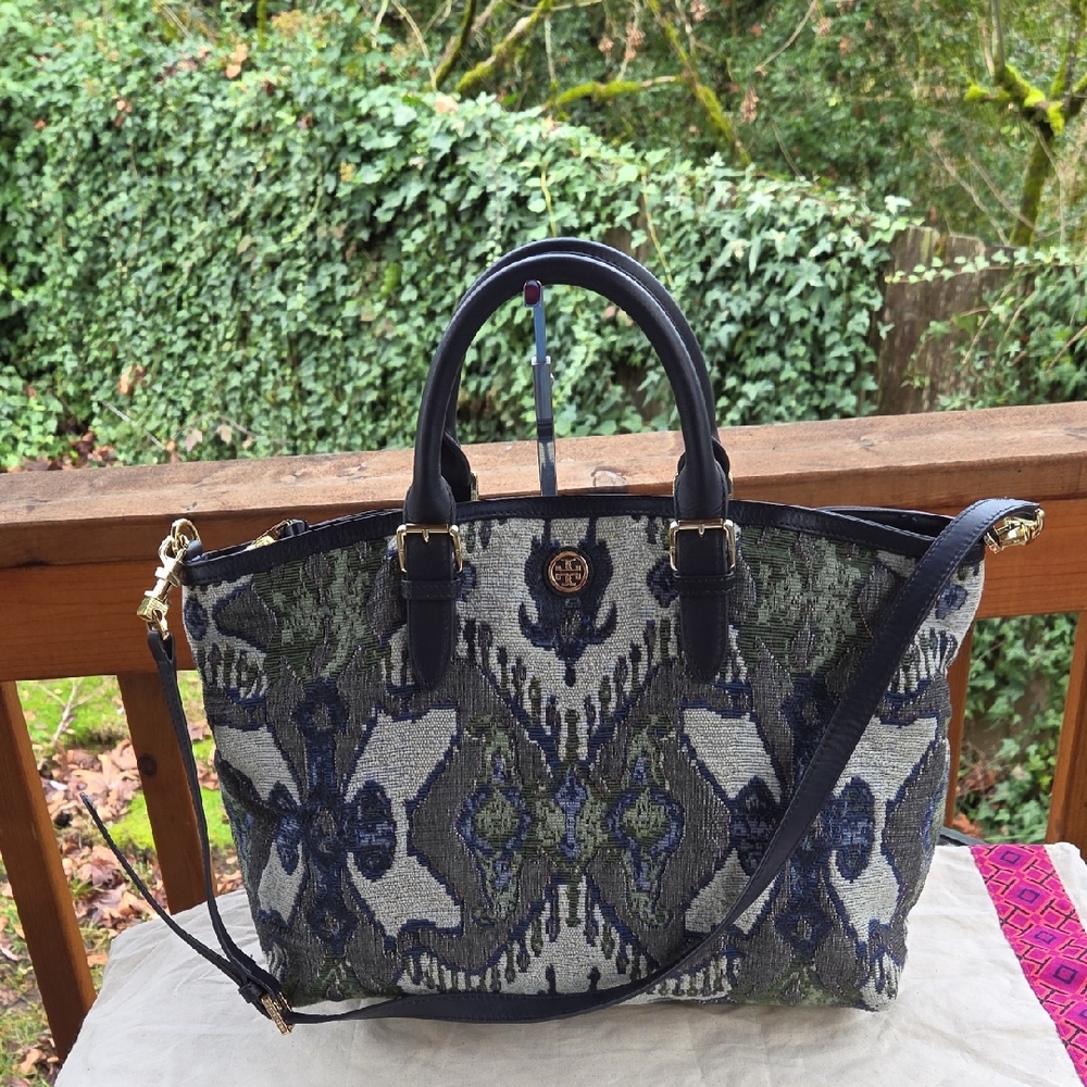 Tory Burch Finley Jacquard Satchel